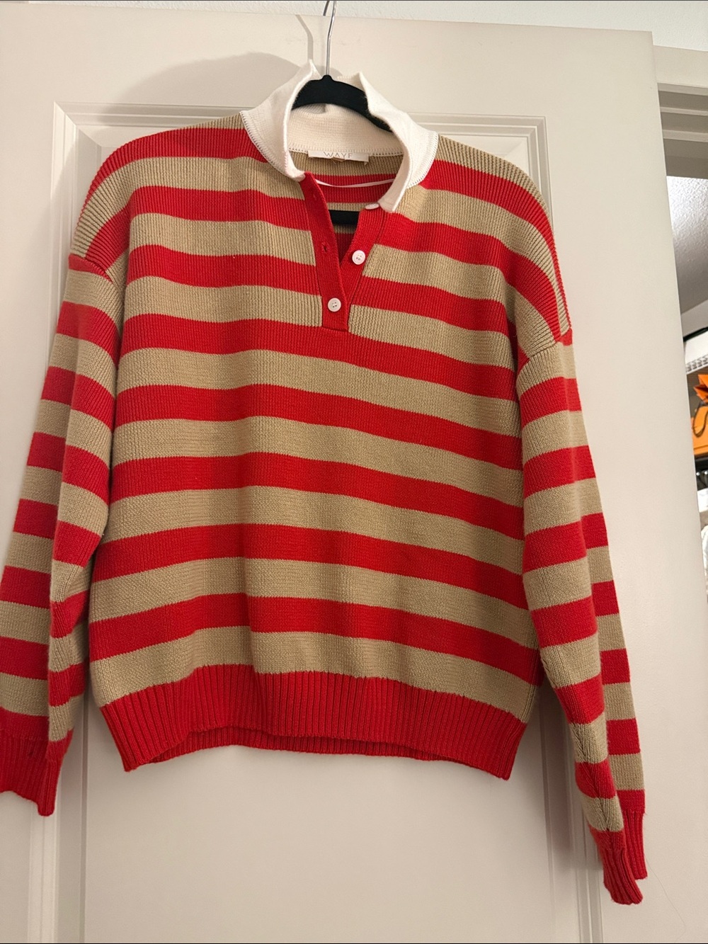 Wayf Stripe Polo Sweater